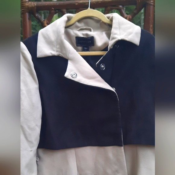 Metaphor Tan & Black Trench Jacket - Picture 2 of 9